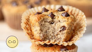 ALMOND FLOUR BANANA MUFFINS  easy healthy recipe [upl. by Clementia678]