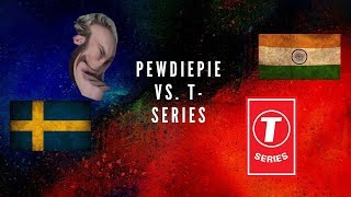 PewDiePie vs TSeries Sub Count [upl. by Waters205]