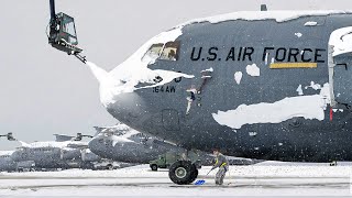 Inside US Air Force Coldest Base Flying Frozen Gigantic C17 Aircraft [upl. by Damien]