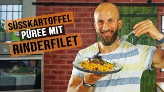 Süsskartoffel Püree mit Rind – ein Body Kitchen® Rezept mit Flavio Simonetti  Festtagsessen [upl. by Julian168]