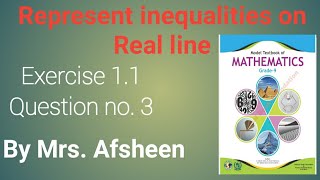 Represent inequalities on Real lineEx11Q3 [upl. by Laundes]