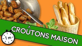 Croûtons maison  Astuce YouCook [upl. by Lilas119]