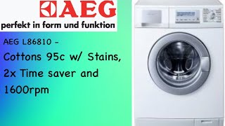 AEG Lavamat L86810  Towels wash at 95c 20 Full cycle [upl. by Jedidiah]