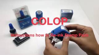 How To ReInking Colop self inking stamp refill amp refill inkpad [upl. by Adigun994]