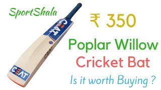 CHEAP CRICKET BAT  Poplar Willow for ₹350  BUY or NOT  SportShala Hindi [upl. by Wiltsey35]