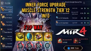 Mir4  Inner Force Upgrade Muscle Strength tier 12 na tips and idea [upl. by Einad]