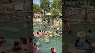 ☀️Pamukkale Ancient Cleopatra Pool Summer Holiday Beautiful Day☀️ pamukkaleturkey [upl. by Figge324]