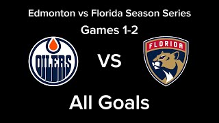 Edmonton Oilers vs Florida Panthers  Season Series  All Goals [upl. by Amy]