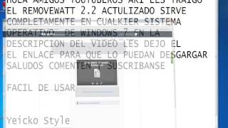 RemoveWATT 22 Validar windows 7 Mediafire [upl. by Gildas]