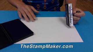 How to Make a Quality Rubber Stamp Impression with a Wood Handle Stamp [upl. by Furtek83]