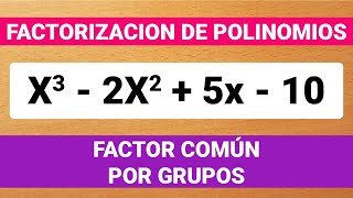 FACTOR COMÚN POR GRUPOS  POLINOMIOS [upl. by Aivatahs842]