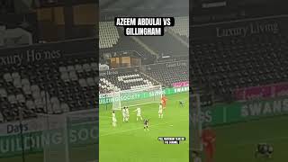 AZEEM ABDULAI SCORES FIRST SENIOR GOAL VS GILLINGHAM CARABAO CUPcarabaocup swanseacity gillingham [upl. by Mccormick]