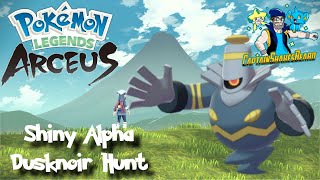 Shiny Alpha Dusknoir Hunt  Legends Arceus [upl. by Purdum311]