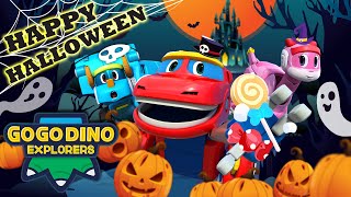 【GOGODINO】🎃Trick or Treat Pesta Halloween Sudah Tiba🦇🍭  KOMPILASI  Halloween  Kartun Dinosaur [upl. by Oiled]