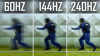 60 hz vs 144hz vs 240hz  A real DIFERENÇA e COMPARAÇÃO entre os monitores de diferentes HERTZ [upl. by Ellerd]