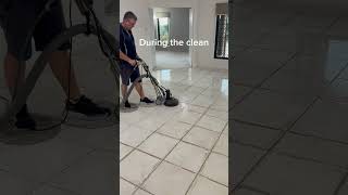 Frenchville tile and grout cleaning before during and after See the grime removed from these tiles [upl. by Drexler339]