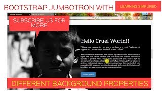 How to set Image in Jumbotron using Bootstrap and CSS [upl. by Ahsikahs]