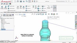 Tutorial2 Solidworks Revolved BossBase by a Bottle part 1 of 3 Body [upl. by Aerahs]