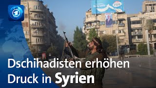 Dschihadisten erhöhen Druck auf Machthaber Assad in Syrien [upl. by Namyw]