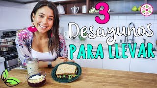 3 DESAYUNOS RÁPIDOS PARA LLEVAR 🙌Yovana [upl. by Egwan]