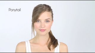 Easy Side Bangs Without Scissors amp Ponytail HowTo [upl. by Naibaf]