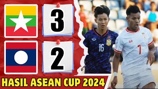 Hasil Piala AFF 2024 Hari ini  Myanmar vs Laos  Hasil Piala Asean Cup 2024 Hari Ini [upl. by Ramso]