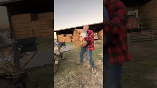 Odd object lifts Got some protein tubs out for the cows tonight 250lbs each [upl. by Sutphin]