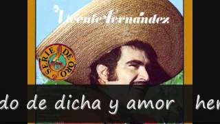 Vicente Fernandez Hermoso Cariño letra [upl. by Melcher]