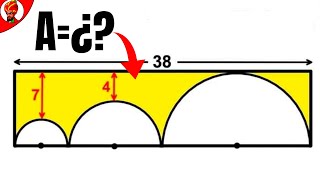 Puedes calcular el área amarilla Problema básico de geometría Área de figuras compuestas [upl. by Ettenig]