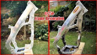 Honda Cr250 Frame Restoration [upl. by Lynnworth652]