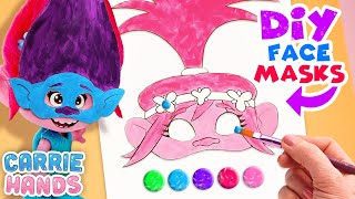 Trolls Poppy amp Branch Make Super Fun DIY Face Masks  Craft Videos For Kids [upl. by Eahsed955]