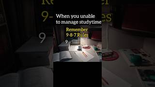 987 study time management rules studywithme studytips studymotivation [upl. by Besnard634]