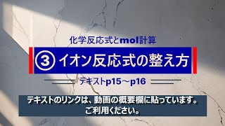 化学反応式とmol計算③《イオン反応式の整え方》 [upl. by Jeremiah]