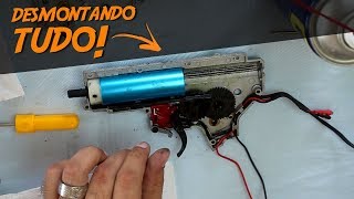 AIRSOFT MANUTENÇÃO  DESMONTANDO GEARBOX V2 [upl. by Deaner]