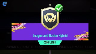 FIFA 21 LEAGUE AND NATION HYBRID SBC CHEAPEST SOLUTION  FIFA 21 ULTIMATE TEAM [upl. by Schapira299]