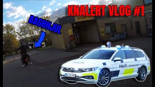 Vælter foran politiet og baghjul på tankstation  Knallert vlog 1 [upl. by Fleisig]