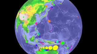 Japan Earthquake and Tsunami Wave Heights March 11 2011 [upl. by Irdua]