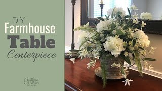 DIY Farmhouse Table Centerpiece with Hydrangeas  Wedding Centerpiece [upl. by Ecilegna]