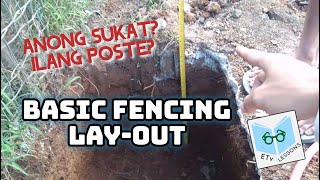 BASIC FENCING LAYOUT Concrete Fence  Paano MagLayout ng poste para sa bakod  Sangkay Emon [upl. by Efthim]