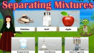 Separating Mixtures Different Methods Distillation Evaporation amp Centrifugation Lesson for Kids [upl. by Gambell]