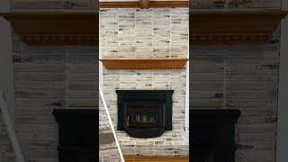 Interior brick fireplace makeover brick home fireplacemakeover interiordesign fireplace bricks [upl. by Stralka]