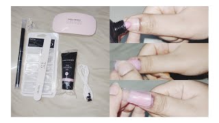 Easy way to apply poly gel nails youtubenaildesigns nailartlove [upl. by Delaine]