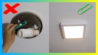 PLAFON LED SUPERFICIAL CUADRADO 18W CALIDA  FRIA SICA Tutorial 2 [upl. by Borek]