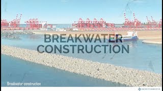 Breakwater Construction at Port City [upl. by Eatnom]