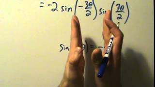 Trigonometry  Sumtoproduct Formulas  Example 4 [upl. by Aneelad]