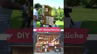 Matschküche selber bauen  DIY Matschtisch  Garten gestalten für Kinder  Outdoor Spielküche bauen [upl. by Aliekat]