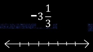 Localize  3 13 na reta numérica fração mista negativa na reta frações mistas [upl. by Orose]