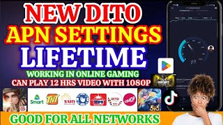 NEW DITO LIFETIME APN SETTINGS 2024 WORKING IN ONLINE GAMING HIGH SPEED DATA [upl. by Erreip]