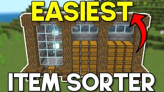 Easiest Item Sorter Minecraft Bedrock 120 MCPEXboxPS4Nintendo SwitchWindows10 [upl. by Kindig]