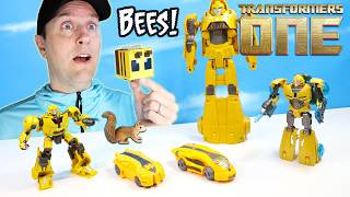 Transformers ONE Movie Toys Bumblebee Energon Glow Bee Collection Review [upl. by Terrene]